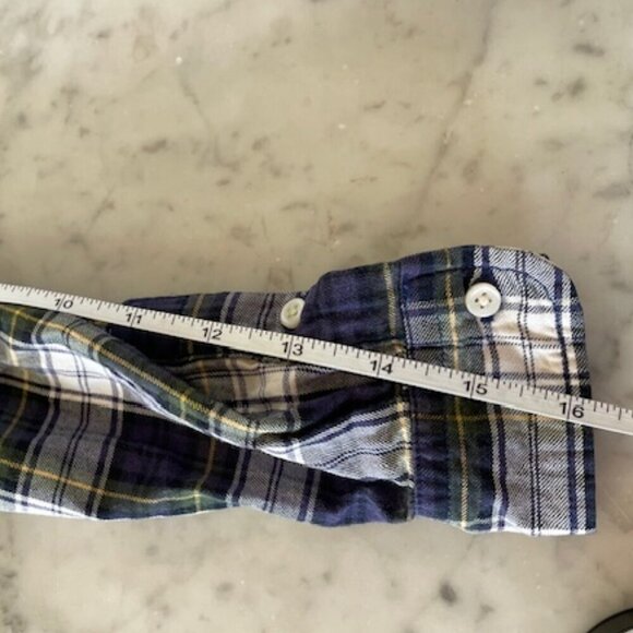 RALPH LAUREN Boys Blue Plaid Tartan Button Down Shirt Long Sleeve 6 - Picture 13 of 14